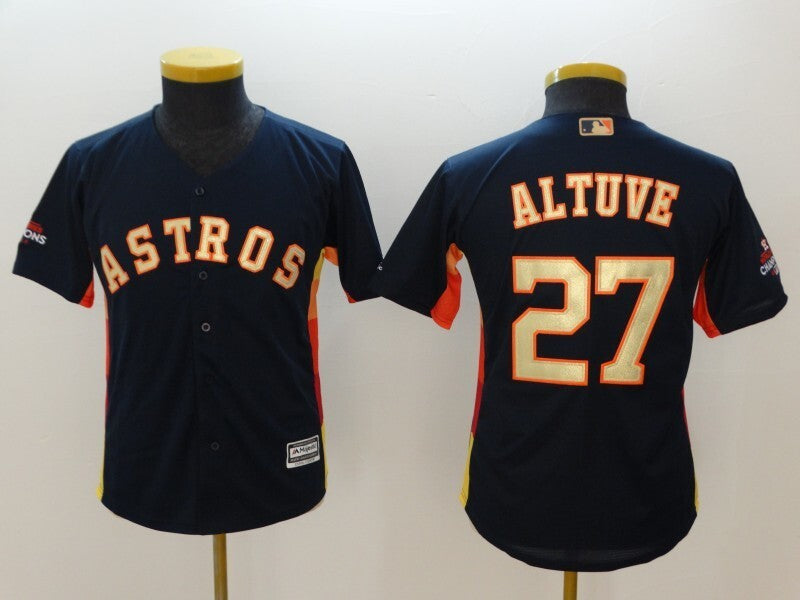 Youth Houston Astros #27 Jose Altuve Style 5