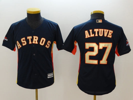 Youth Houston Astros #27 Jose Altuve Style 5
