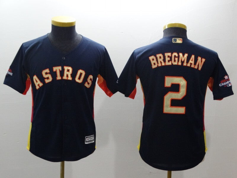 Youth Houston Astros #2 Alex Bregman Style 1