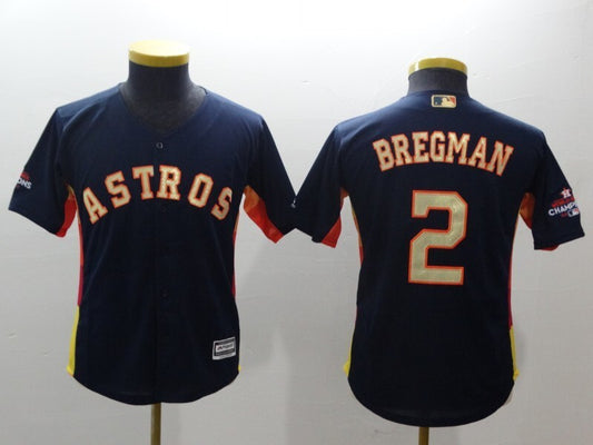 Youth Houston Astros #2 Alex Bregman Style 1