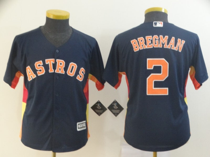 Youth Houston Astros #2 Alex Bregman Style 2