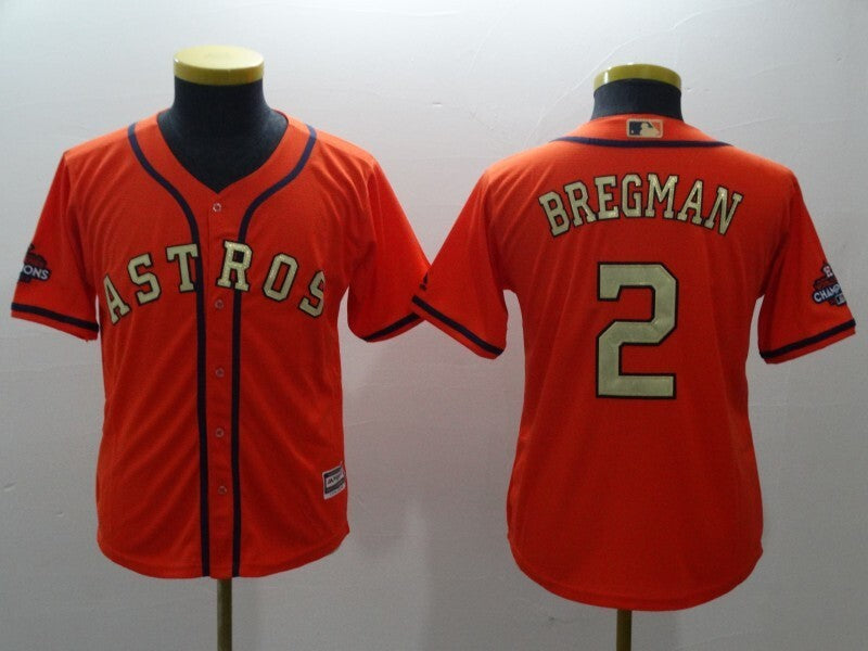 Youth Houston Astros #2 Alex Bregman Style 5