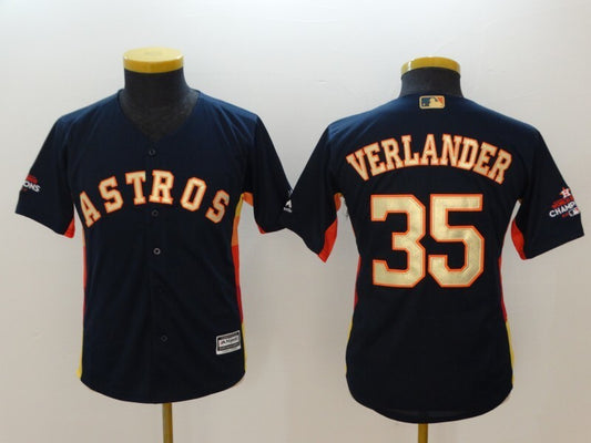 Youth Houston Astros #35 Justin Verlander Style 2