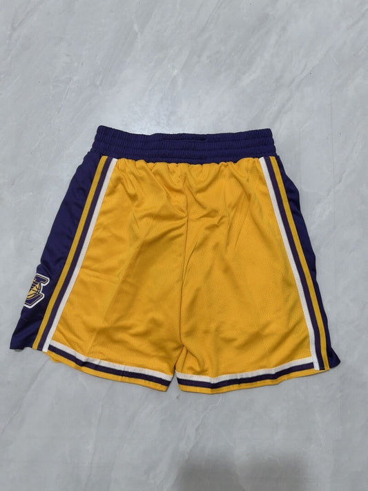 Youth Los Angeles Lakers Youth Lakers Yellow Shorts Style 1