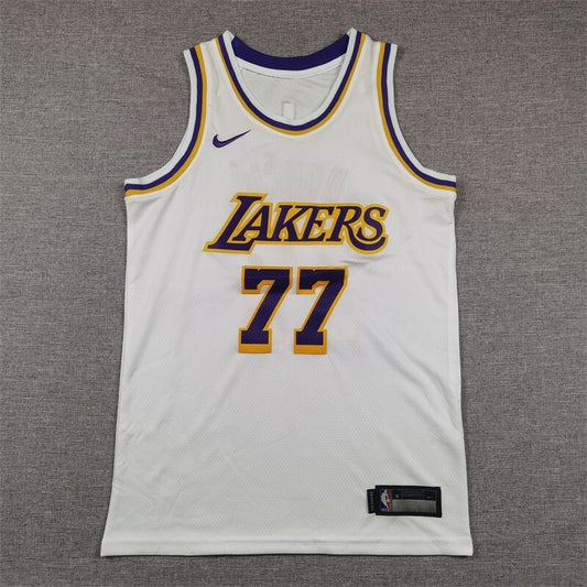Youth Los Angeles Lakers #77 Luka Doncic Youth Lakers 77 # Doncic White Style 2