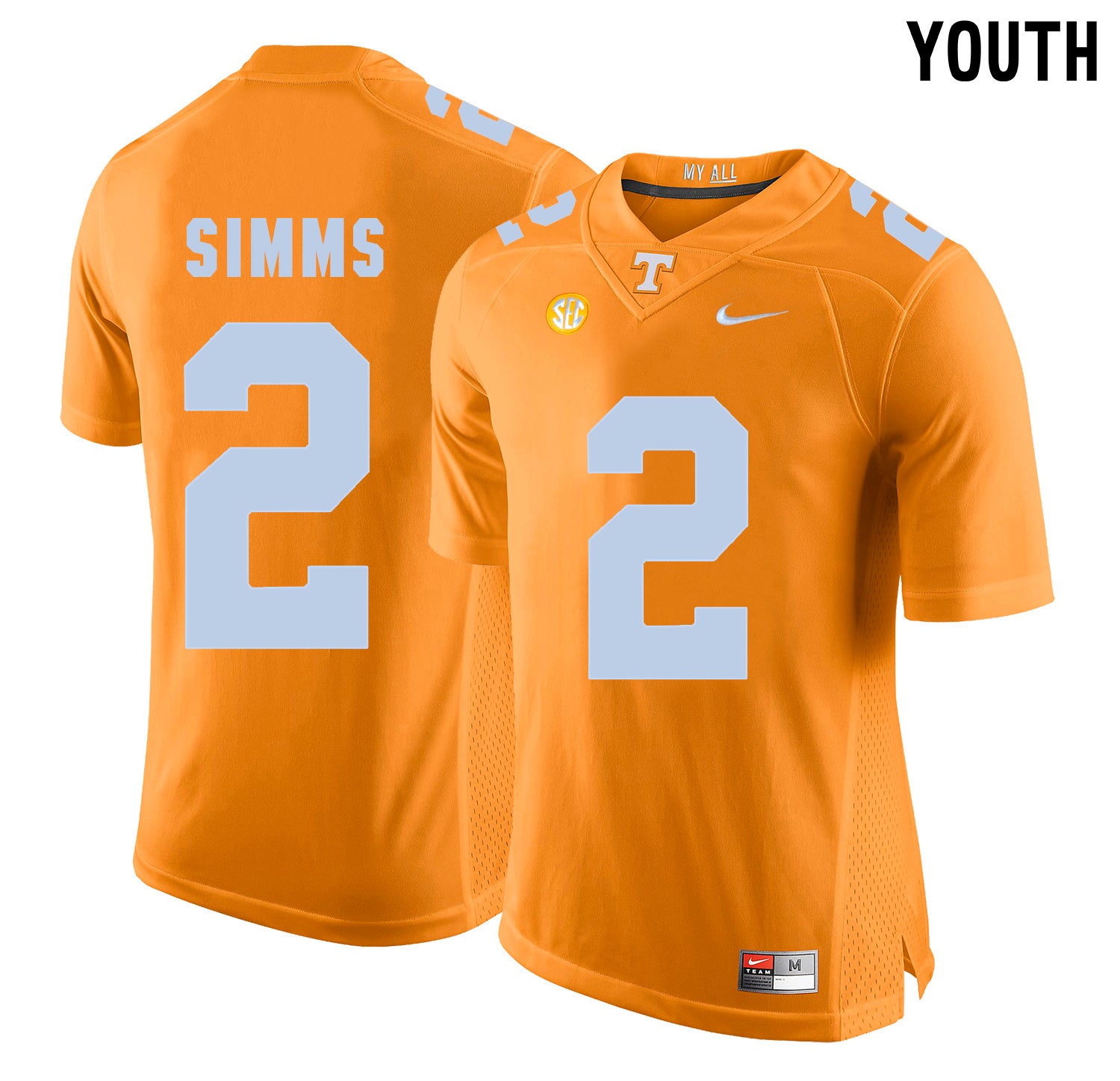 Youth Matt Simms 2 Orange
