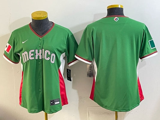 Youth Mexico Baseball Green 2026 World Baseball Classic Stadium 26 World Cup Women Youth Style 4