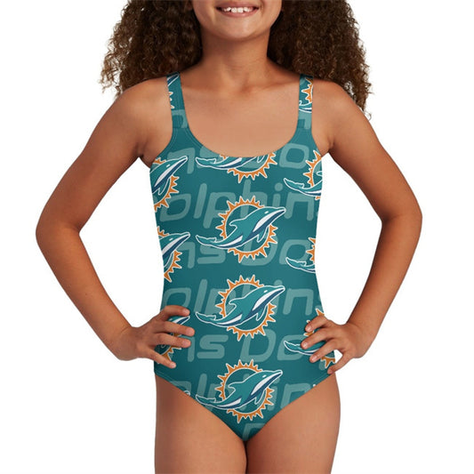 Youth Miami Dolphins Bodysuit Comfortable Swimwear Beachwear Bathing 001(Pls
