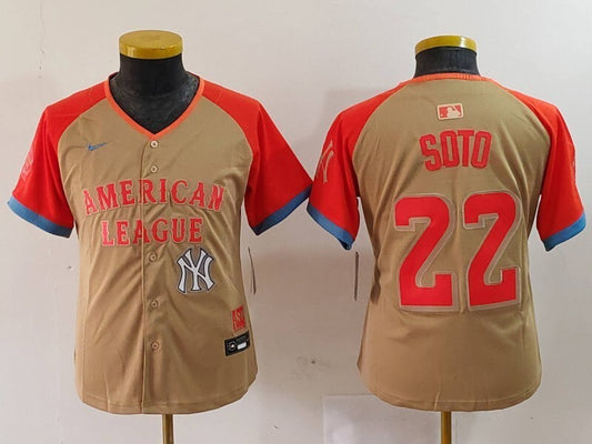 Youth New York Yankees #22 Juan Soto Yankees 24 All-Star Youth Style 2