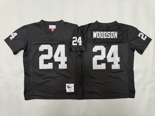 Youth Oakland Raiders #24 Charles Woodson Raiders Youth