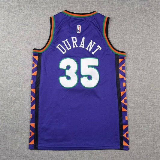 Youth Phoenix Suns#35 Kevin Durant Youth 25 Suns 35 # Durant Purple City Edition Style 3