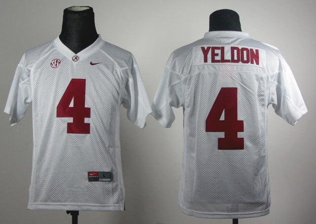 Youth T.J Yeldon 4 White 2012 SEC Patch
