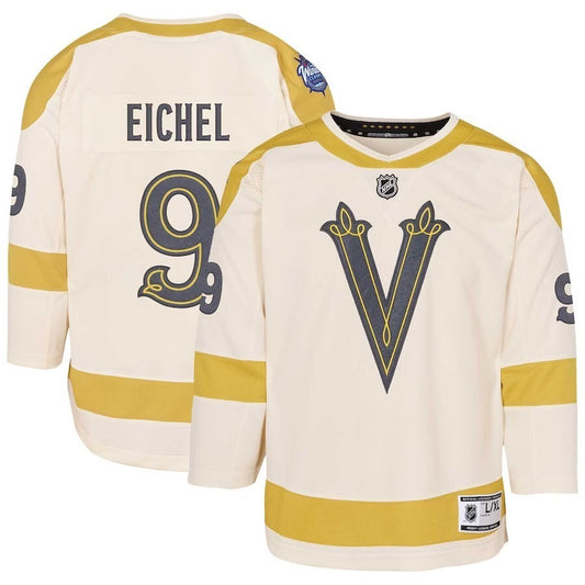 Youth Vegas Golden Knights #9 Jack Eichel 2024 NHL Winter Classic Premier Player Jersey - Cream