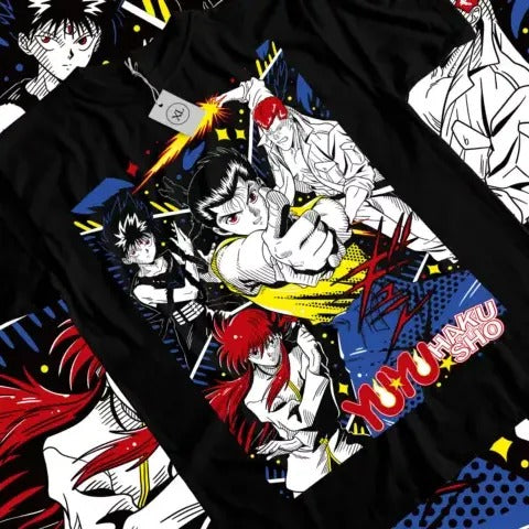 Yu Yu Hakusho T-shirt,Yusuke,Hiel,Kuwabara And Kurama Anime T-shirt All Size