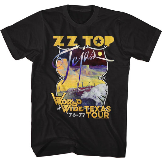 Zz Top - Tejas Tour - Short Sleeve - Adult - T-Shirt