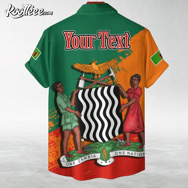 Zambia Coat Of Arms Hawaiian Shirt