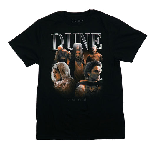 Dune Mens T-Shirt - Distressed Movie Cast Image