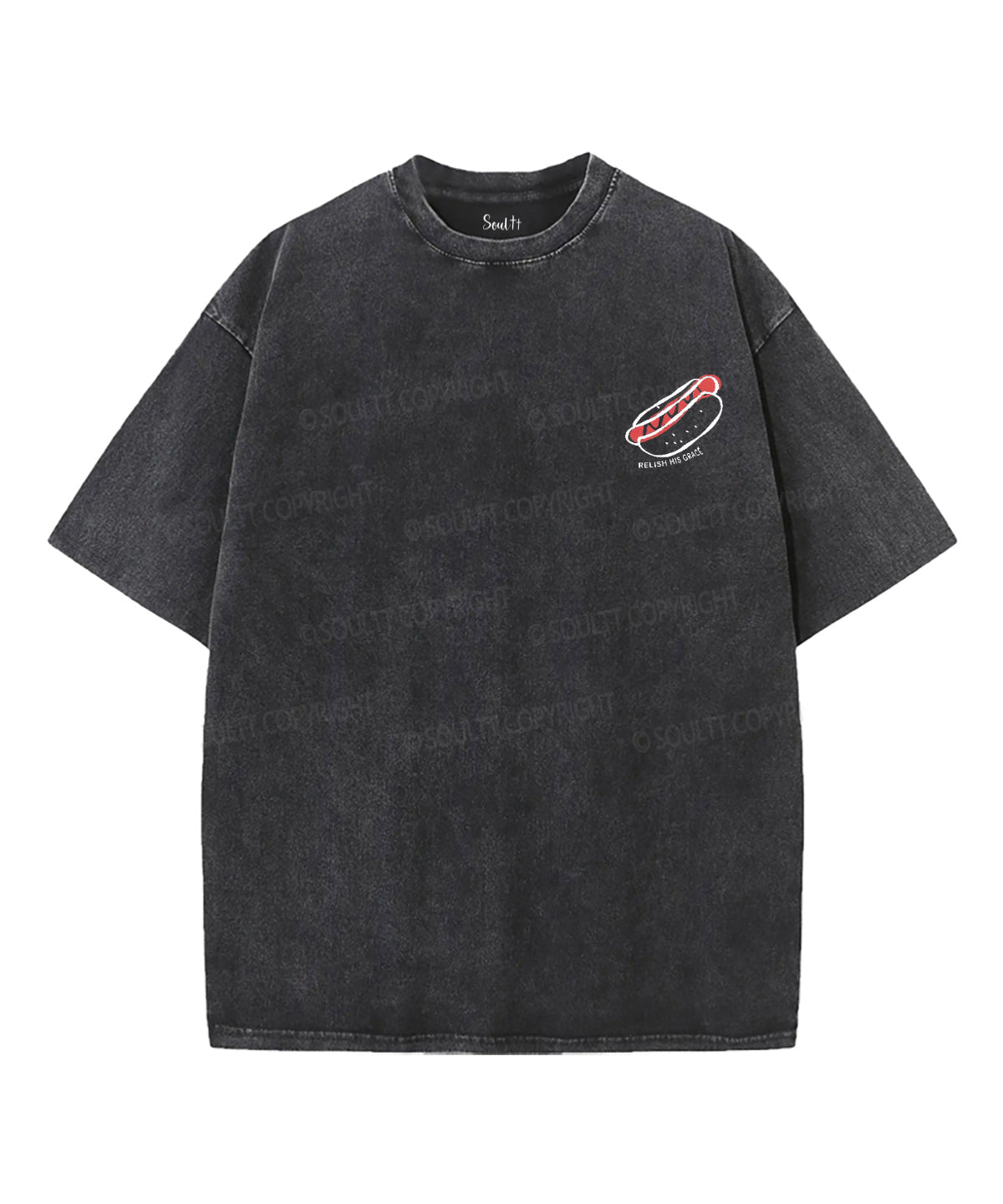 Hot Dogs Jesus Double Sided Unisex Washed Christian T-shirt