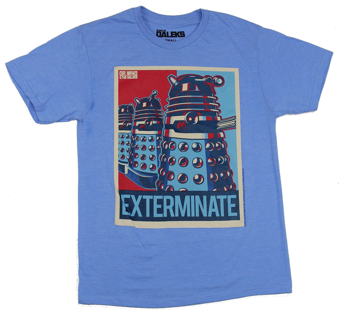 Doctor Who Mens T-Shirt - Exterminate Political Poster Style Image