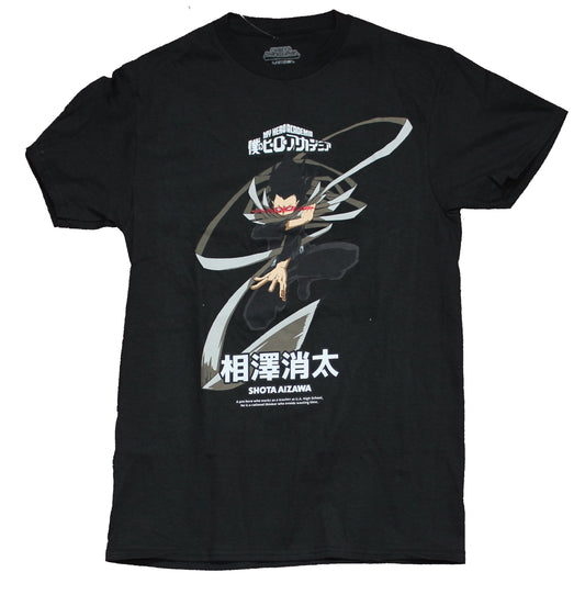 My Hero Academia Mens T-Shirt - Shota Aizawa Action Pic & Stats
