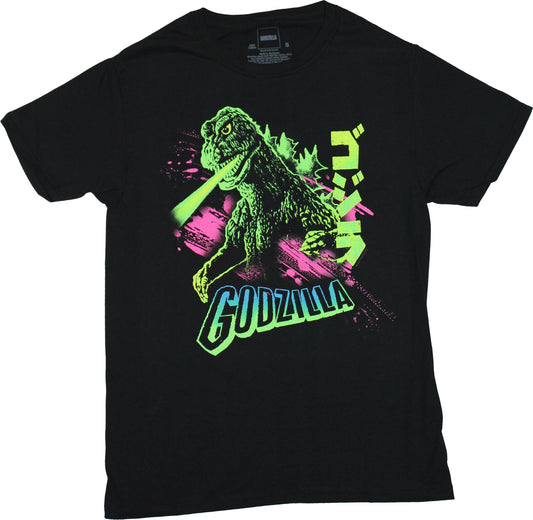 Godzilla Mens T-Shirt - Godzilla: King of the Monsters Neon graphic