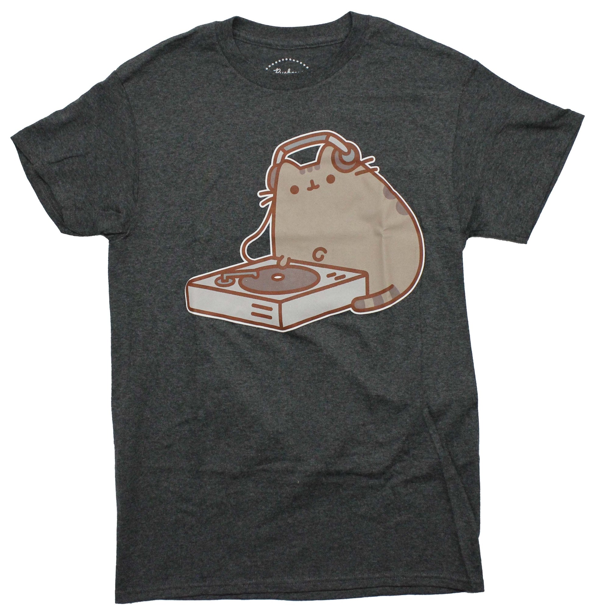 Pusheen Mens T-Shirt - Rocking Disc Jockey Hoodie, Sweatshirt | InkThreadWorks.com