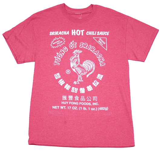 Sriracha Mens T-Shirt - Hot Chili Sauce Classic Rooster White Print Logo