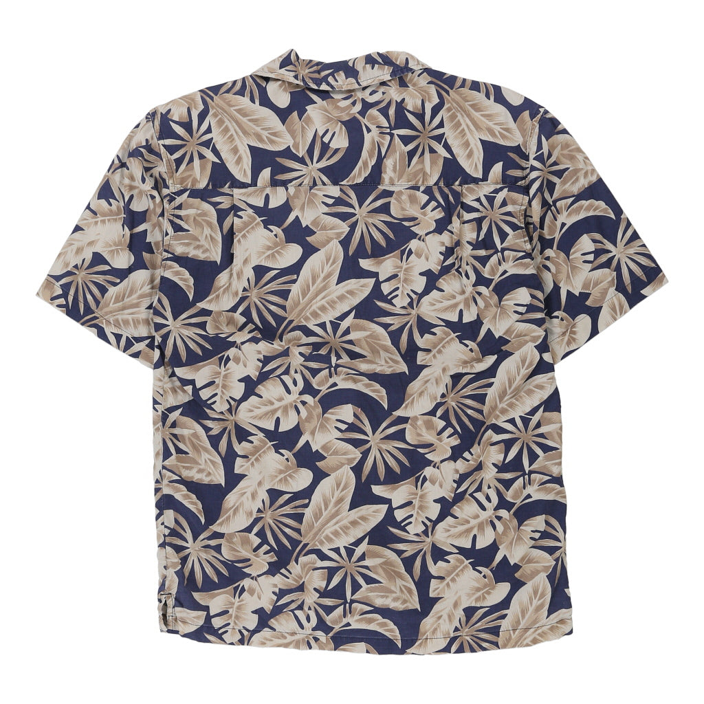 Faded Glory Hawaiian Shirt - Small Blue Cotton