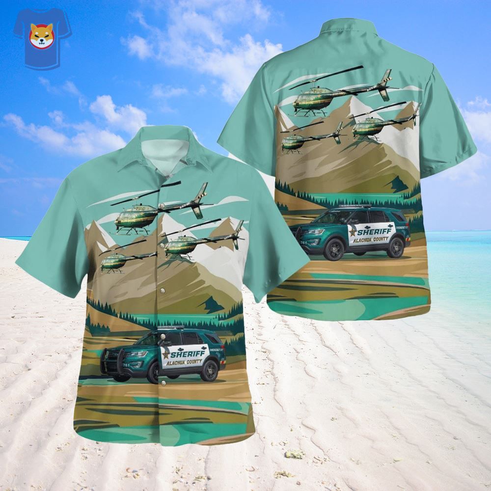 Alachua County Florida Alachua County Sheriffs Office Ford Hawaiian Shirt