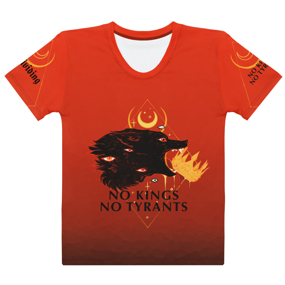 No Kings No Tyrants, Women's Sublimation T-Shirt Hoodie, Sweatshirt | InkThreadWorks.com (Image 1)