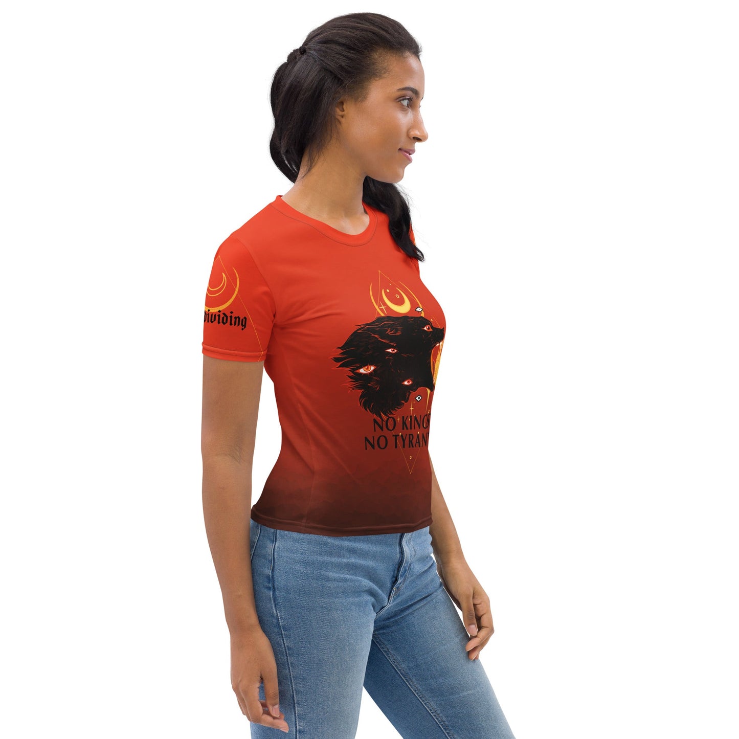 No Kings No Tyrants, Women's Sublimation T-Shirt Hoodie, Sweatshirt | InkThreadWorks.com (Image 2)
