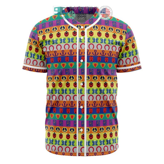 BEST All Symbols Pattern Jojo's Bizarre Adventure Baseball Jersey