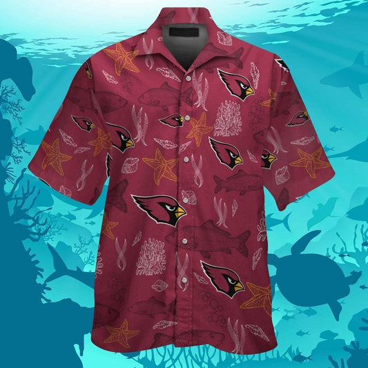 Arizona Cardinals Hawaiian Short Sleeve Tropical Shirt