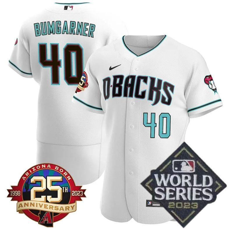 arizona diamondbacks 25th anniversary patch flex base collection jersey white alternate