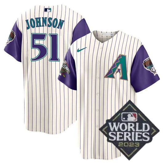 arizona diamondbacks #51 randy johnson throwback 2001 cool base jersey