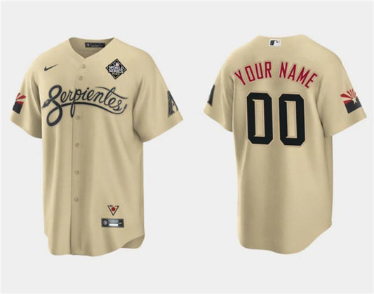 arizona diamondbacks active player custom gold 2023 world series city connect cool