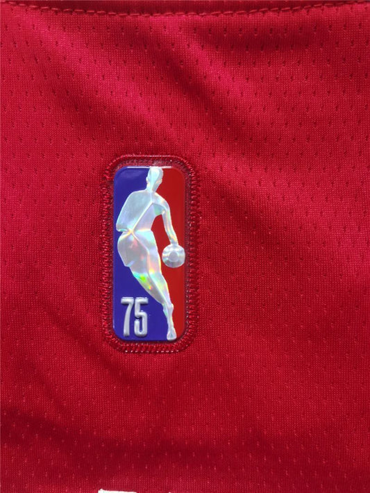 atlanta hawks #11 trae young Hawks 11 # New Season Red 75 Anniversary Laser Diamond Edition logo New Jersey Style 1