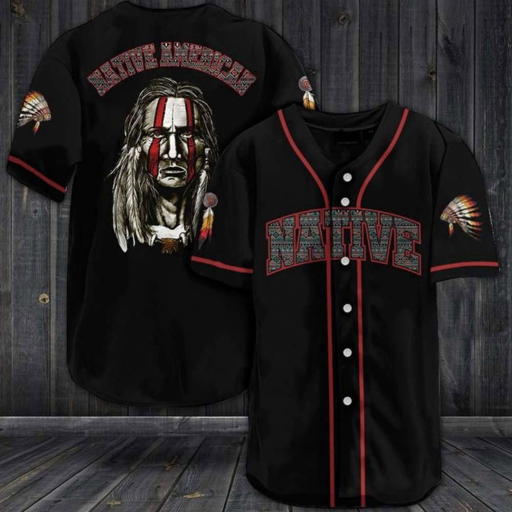 Authentic Native American Chief Tribe Baseball Jersey - Embrace the Spirit of the Tribe! - Aopprinter