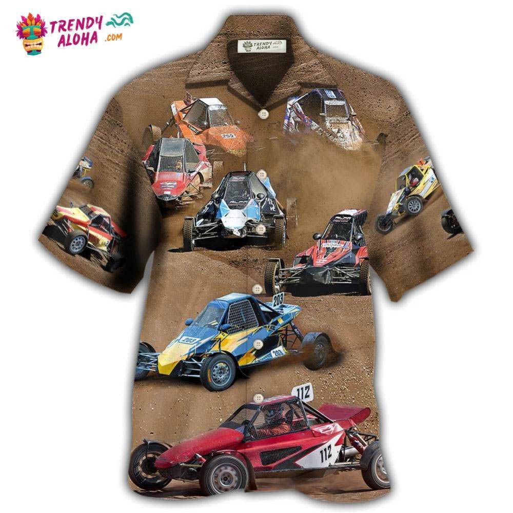 Autocross Cars Crazy Racing Hawaiian Shirt - Trendy Aloha