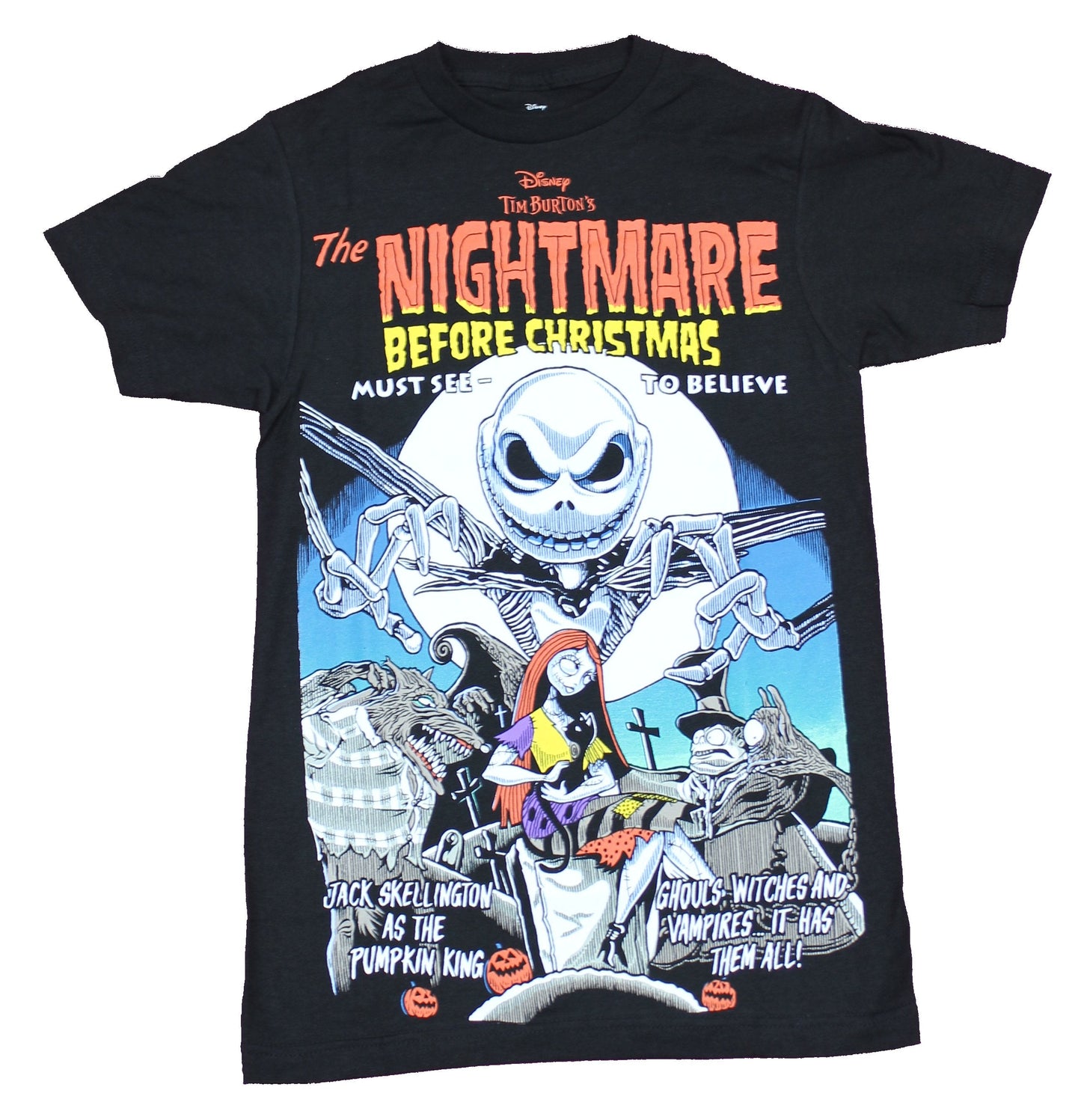 Nightmare Before Christmas  Mens T-Shirt -  See to believe Poster Style Image