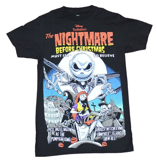 Nightmare Before Christmas  Mens T-Shirt -  See to believe Poster Style Image