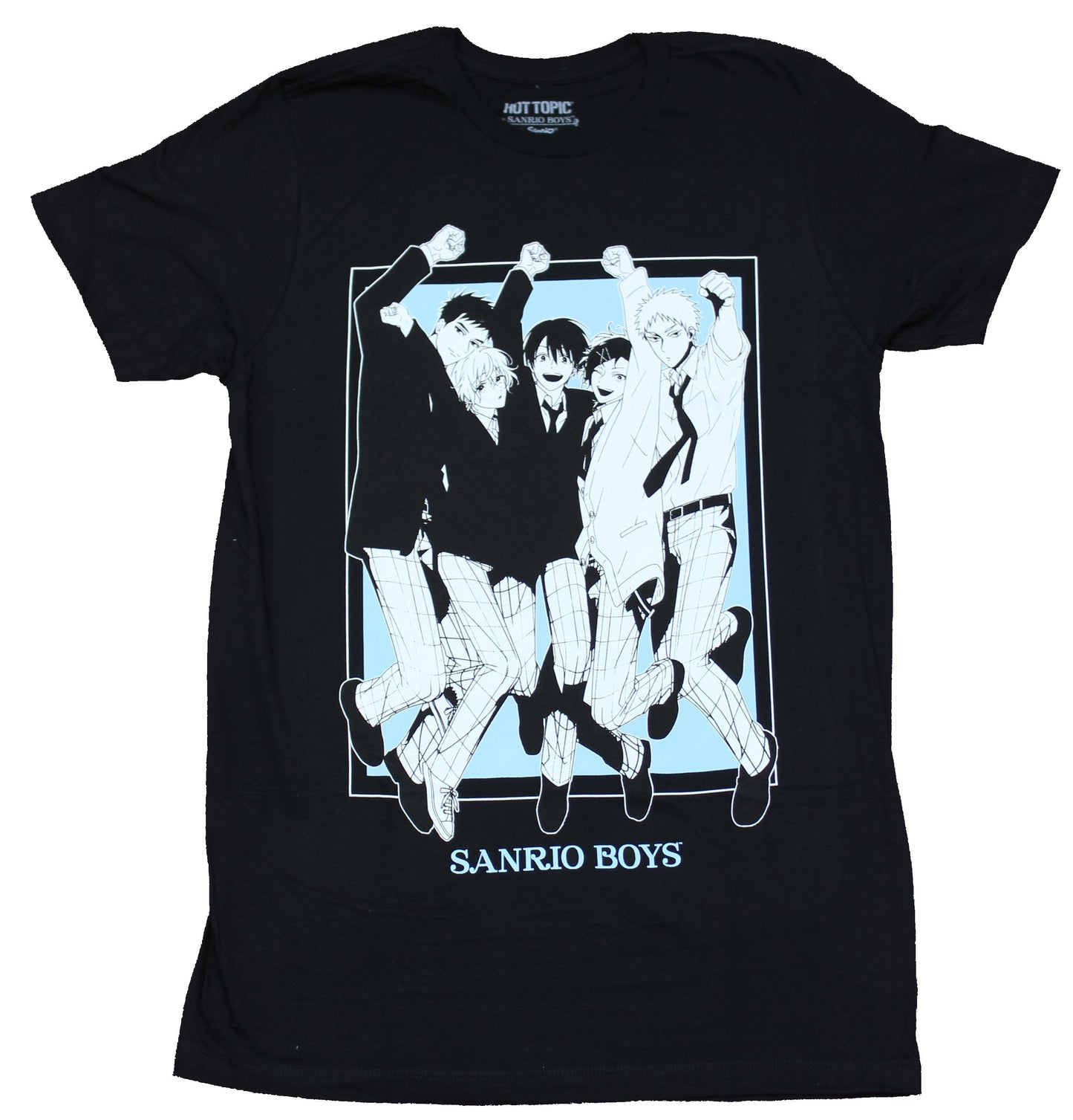 Sanrio Boys Mens T-Shirt - Jumping Group Poster Image