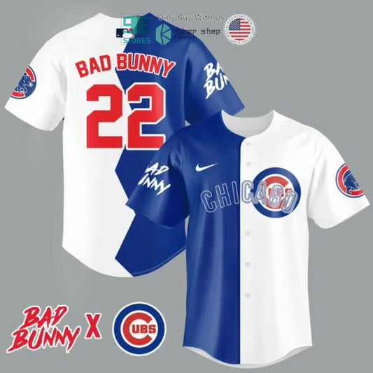 BEST Bad Bunny and Chicago Cubs Baseball Jersey