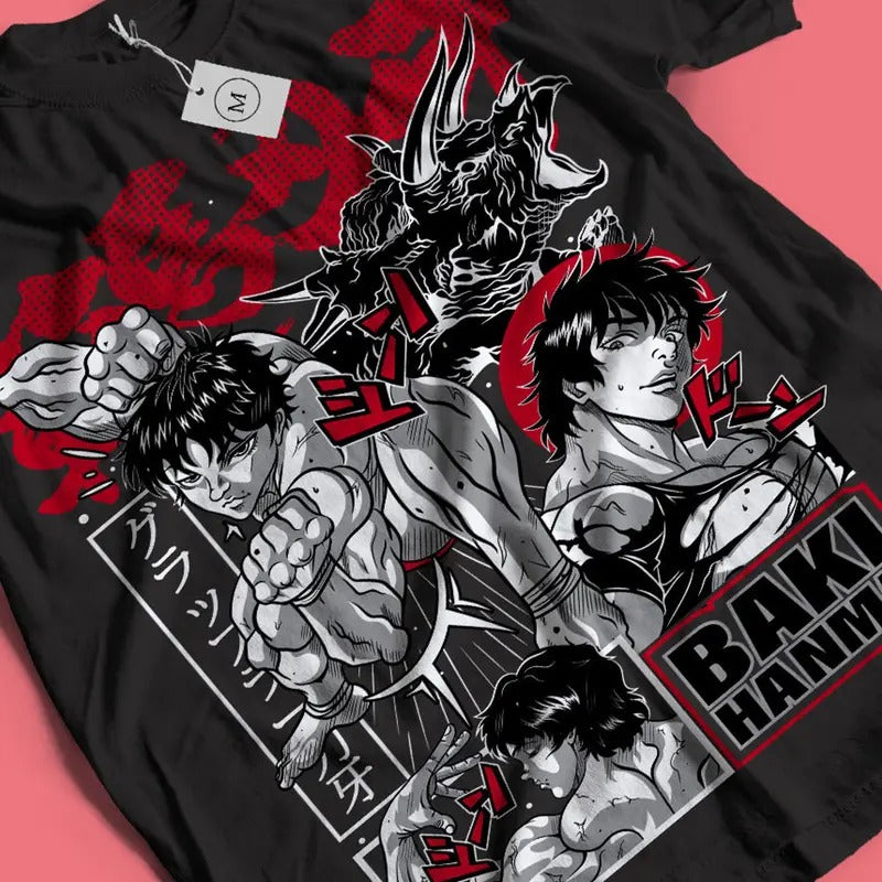 baki T-shirt, baki hanma T-shirt, baki the grappler T-shirt, yujiro hanma T-shirt, yujiro T-shirt, manga T-shirt, anime T-shirt All Size