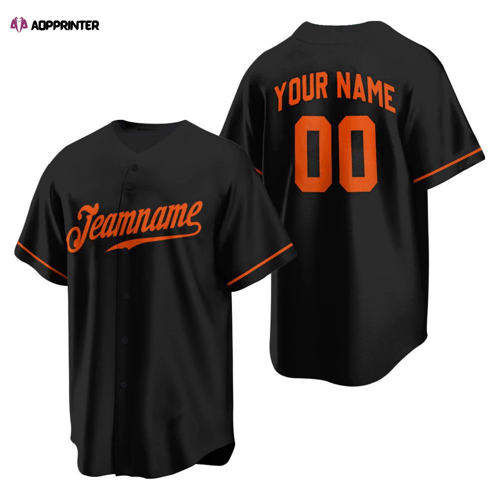 Baltimore Black Orange Baseball Jersey Customized Name And Number, For Men Women - Aopprinter