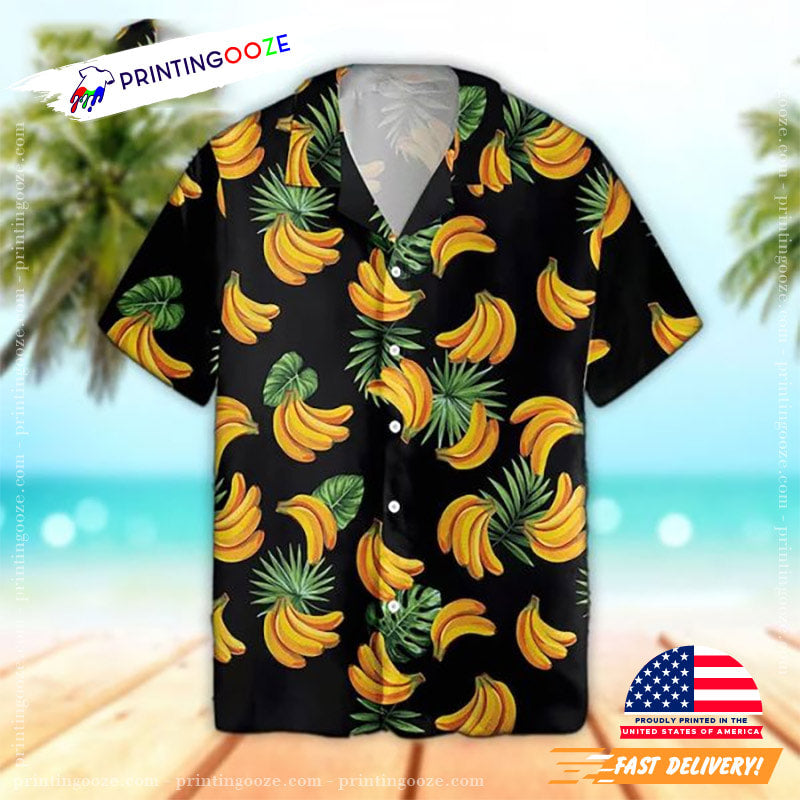 Banana Palm Leaf Pattern Hawaiian Shirt
