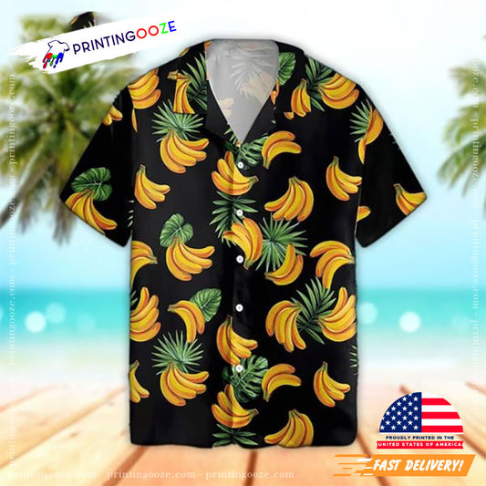 Banana Palm Leaf Pattern Hawaiian Shirt