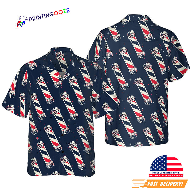 Barber Shop Pole Hawaiian Shirt