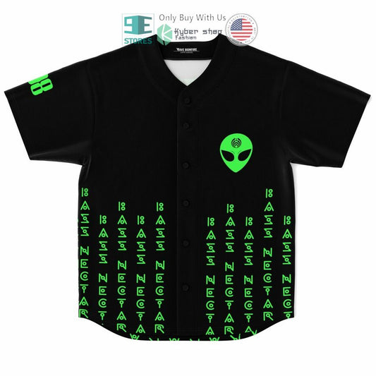 BEST Basshead black green Baseball Jersey