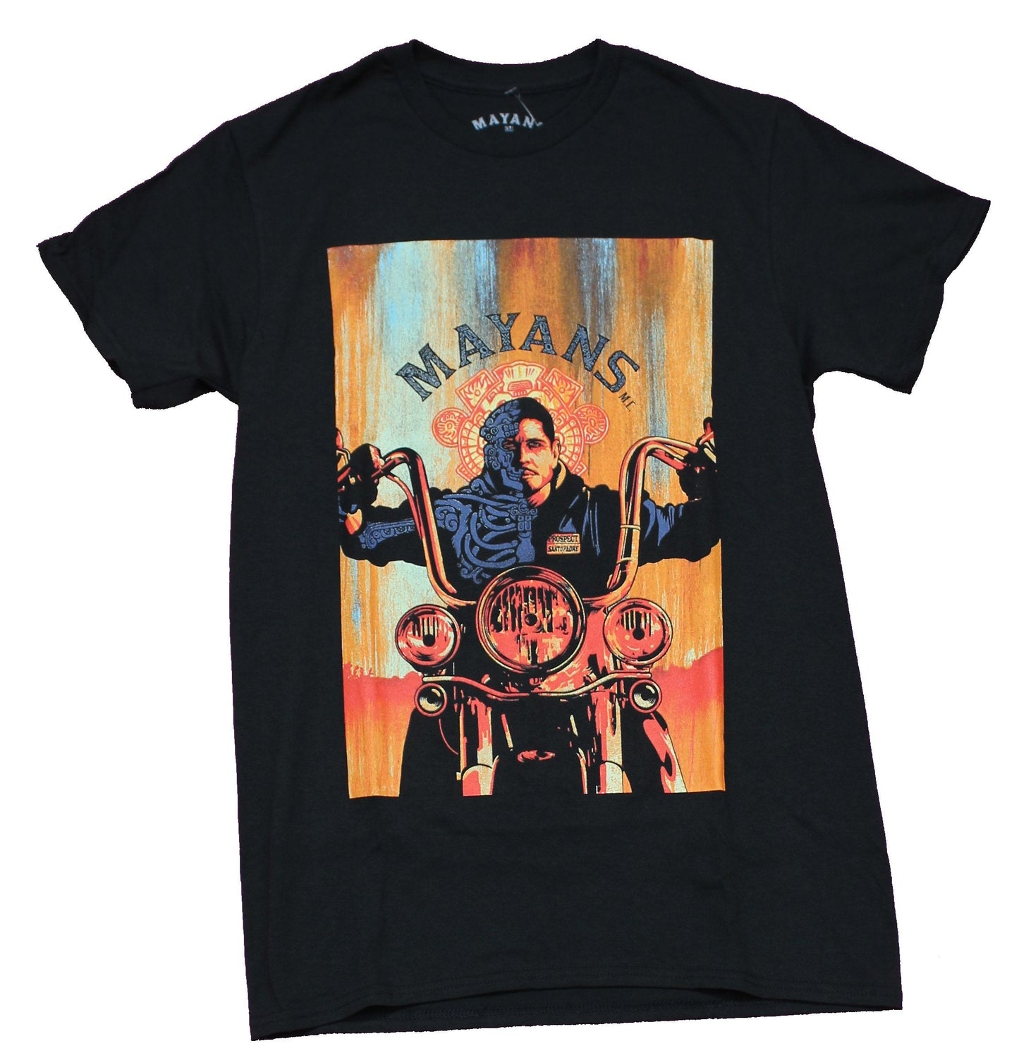 Mayans Mens T-Shirt  -  Desert Ride Poster  Half Skeleton Rider